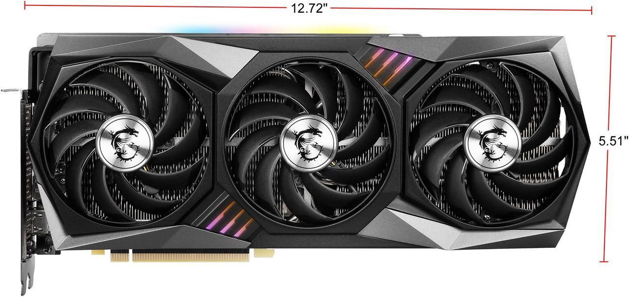 Alt view image 2 of 11 - MSI Gaming GeForce RTX 3080 10GB GDDR6X PCI Express 4.0 Graphics Card RTX 3080 GAMING X TRIO 10G