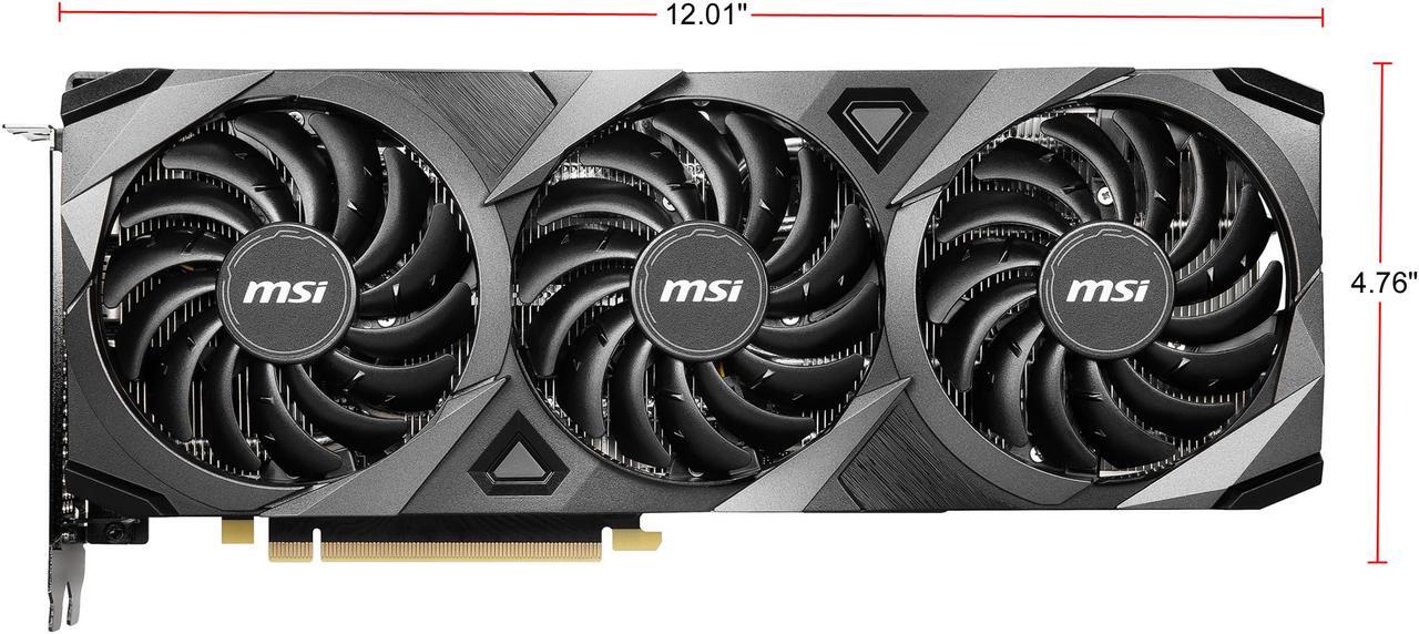Alt view image 2 of 13 - MSI Ventus GeForce RTX 3070 8GB GDDR6 PCI Express 4.0 Video Card RTX 3070 VENTUS 3X OC