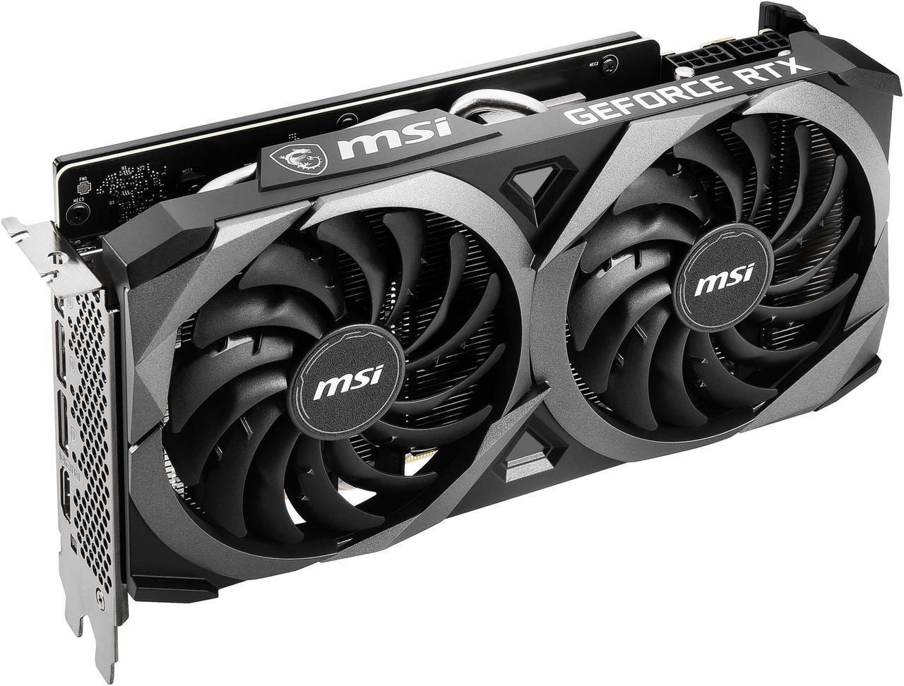 Alt view image 6 of 14 - MSI Ventus GeForce RTX 3070 8GB GDDR6 PCI Express 4.0 Graphics Card RTX 3070 VENTUS 2X OC