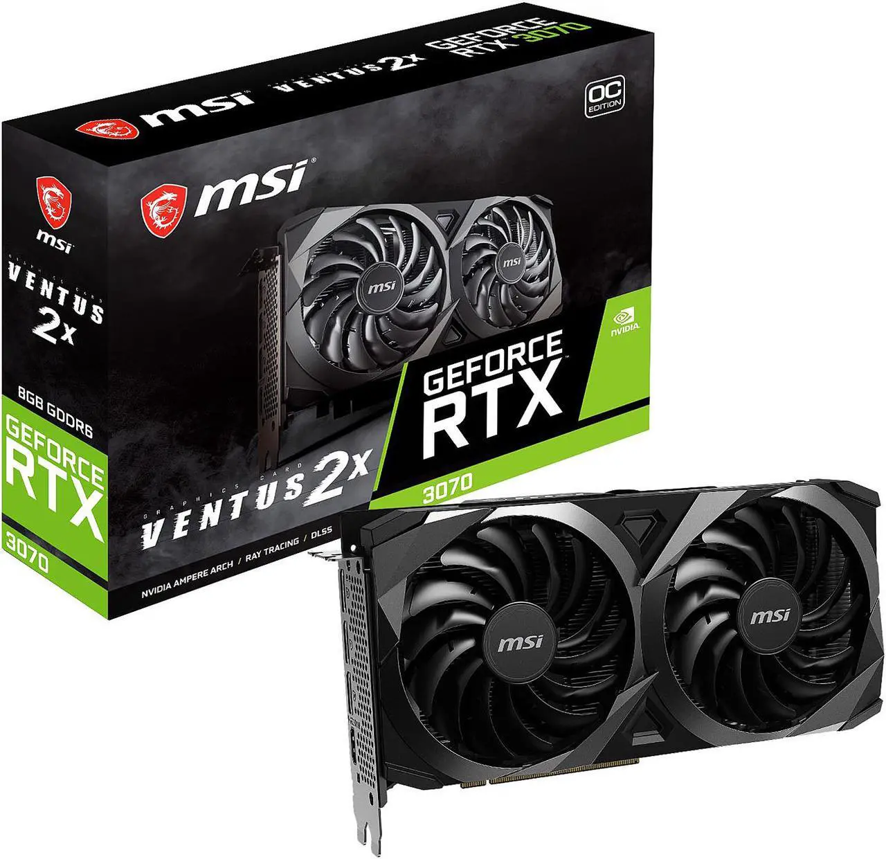 Alt view image 14 of 14 - MSI Ventus GeForce RTX 3070 8GB GDDR6 PCI Express 4.0 Graphics Card RTX 3070 VENTUS 2X OC