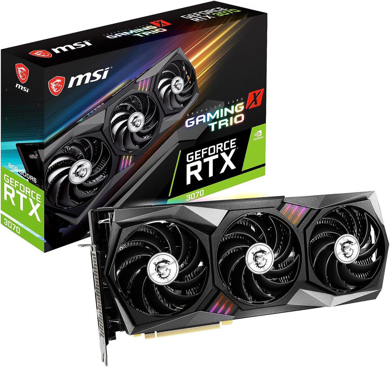 Alt view image 10 of 10 - MSI Gaming GeForce RTX 3070 8GB GDDR6 PCI Express 4.0 Graphics Card RTX 3070 GAMING X TRIO