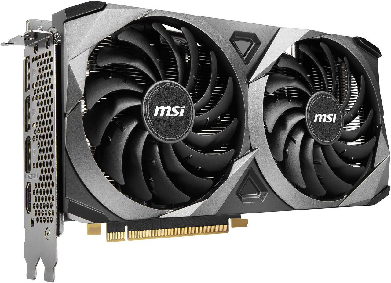 Alt view image 3 of 15 - MSI Ventus GeForce RTX 3070 8GB GDDR6 PCI Express 4.0 Graphics Card RTX 3070 VENTUS 2X