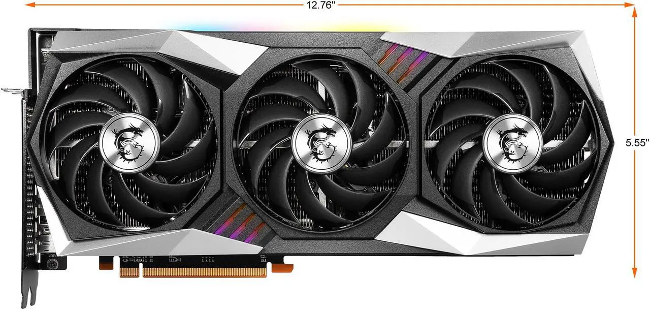 Alt view image 2 of 11 - MSI Gaming Radeon RX 6900 XT 16GB GDDR6 PCI Express 4.0 Graphics Card RX 6900 XT Gaming X Trio 16G