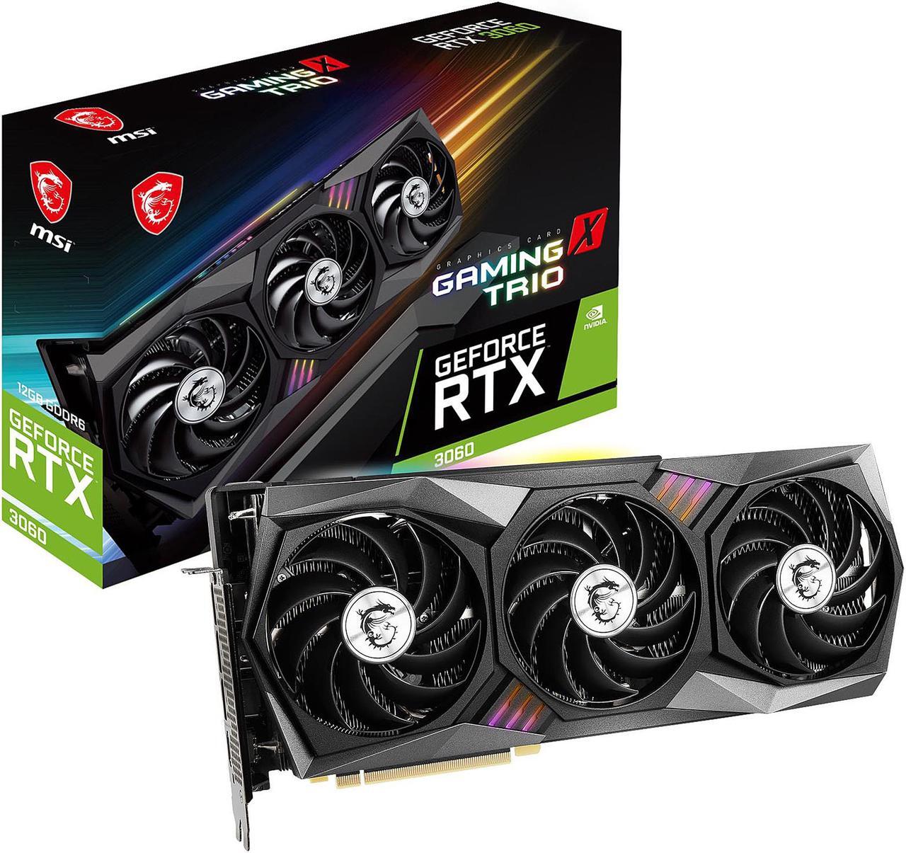 Alt view image 11 of 11 - MSI Gaming GeForce RTX 3060 12GB GDDR6 PCI Express 4.0 Video Card RTX 3060 Gaming X Trio 12G