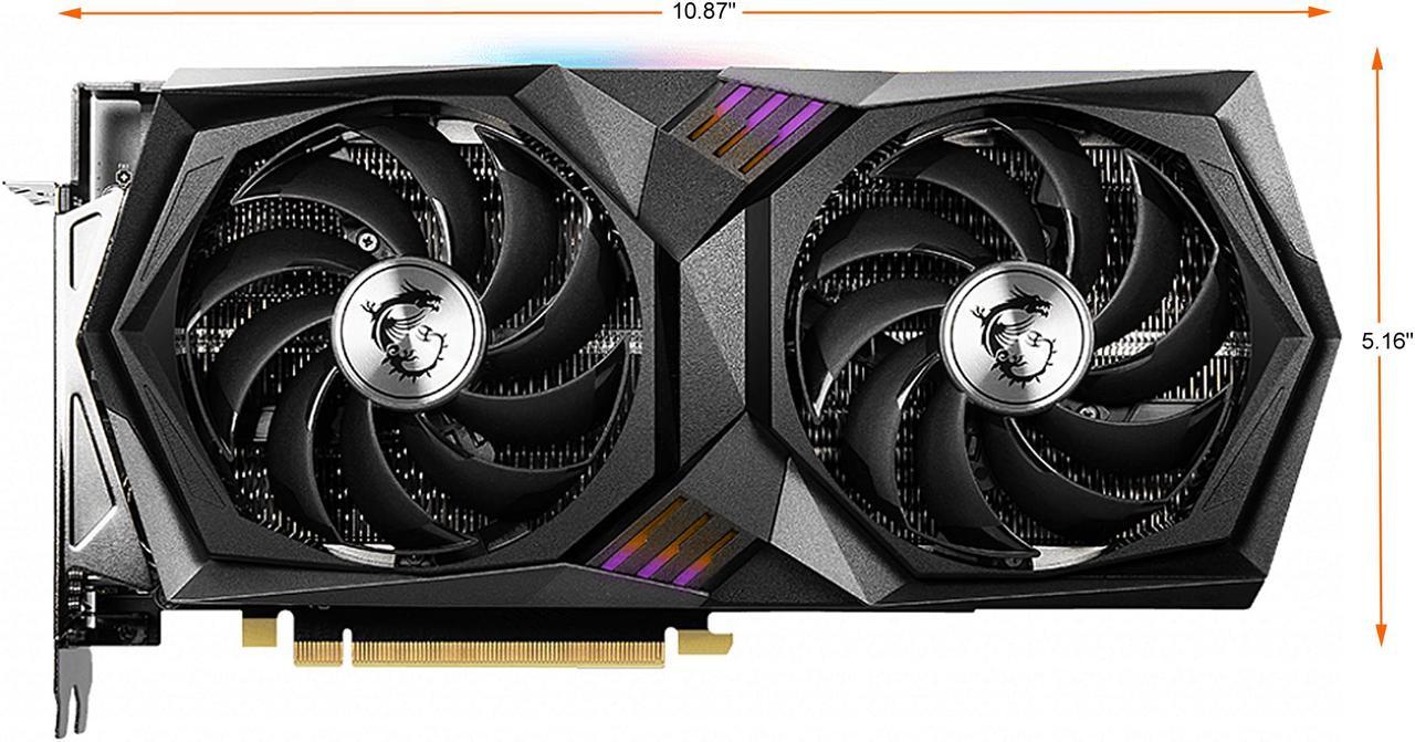 Alt view image 3 of 19 - MSI Gaming GeForce RTX 3060 12GB GDDR6 PCI Express 4.0 Graphics Card RTX 3060 Gaming X 12G