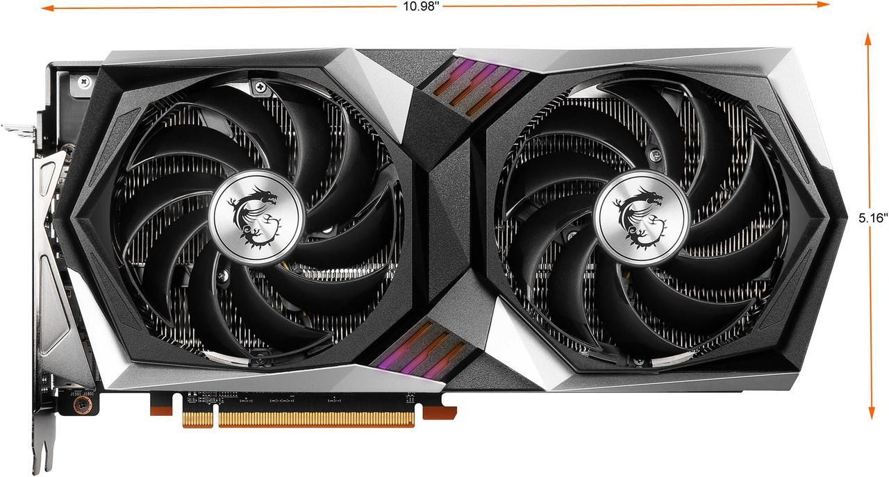 Alt view image 2 of 10 - MSI Gaming Radeon RX 6700 XT 12GB GDDR6 PCI Express 4.0 Graphics Card RX 6700 XT GAMING X 12G