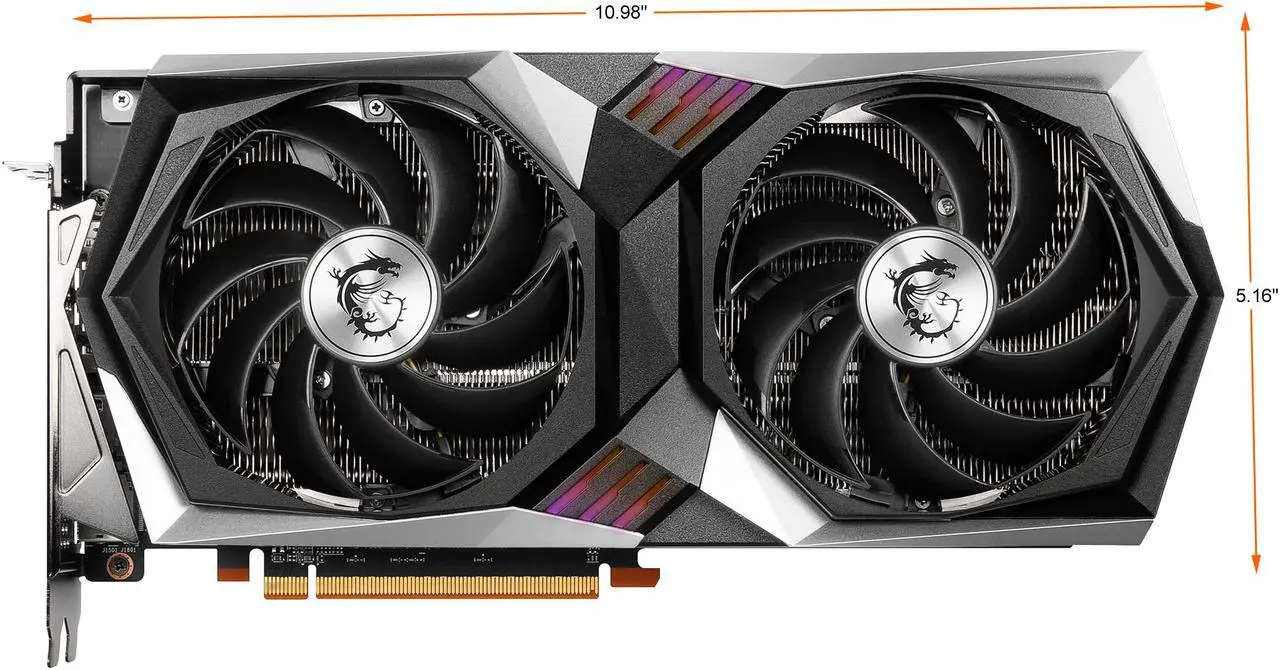 Alt view image 2 of 10 - MSI Gaming Radeon RX 6700 XT 12GB GDDR6 PCI Express 4.0 Graphics Card RX 6700 XT GAMING 12G