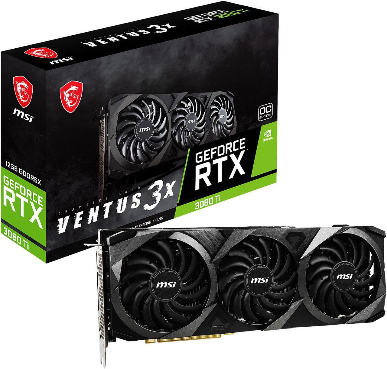 Alt view image 15 of 15 - MSI Ventus GeForce RTX 3080 Ti 12GB GDDR6X PCI Express 4.0 ATX Graphics Card RTX 3080 Ti Ventus 3X 12G OC