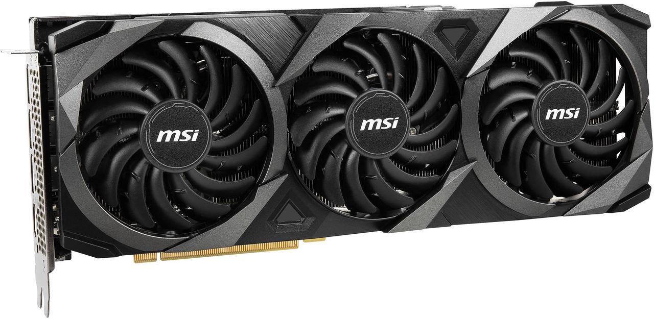 Alt view image 4 of 15 - MSI Ventus GeForce RTX 3080 Ti 12GB GDDR6X PCI Express 4.0 ATX Graphics Card RTX 3080 Ti Ventus 3X 12G OC