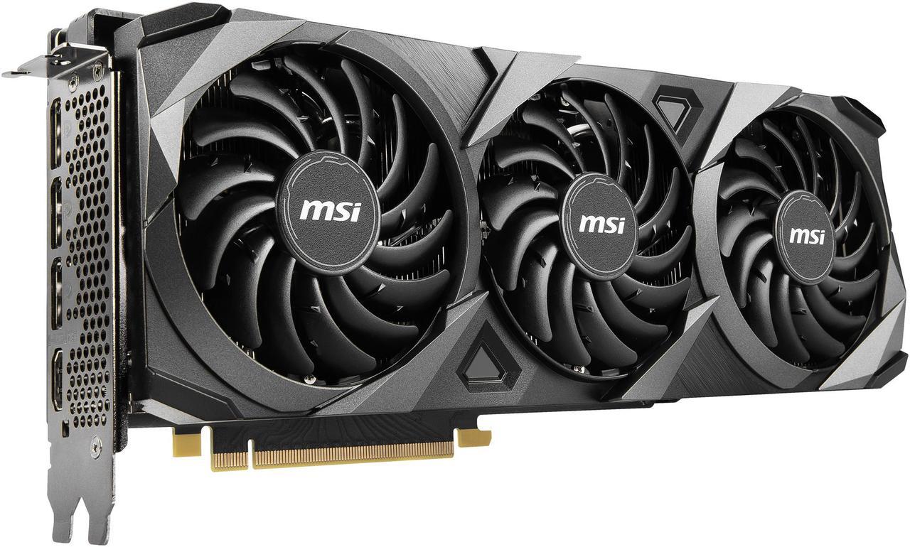 Alt view image 5 of 13 - MSI Ventus GeForce RTX 3070 8GB GDDR6 PCI Express 4.0 Graphics Card RTX 3070 Ventus 3X 8G OC LHR