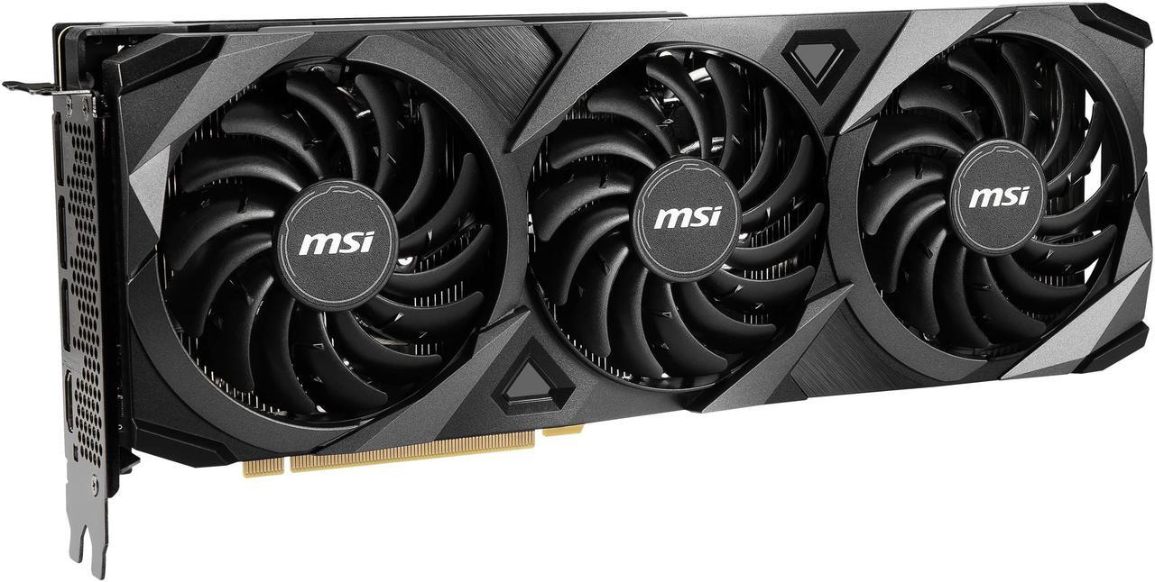 Alt view image 3 of 13 - MSI Ventus GeForce RTX 3070 8GB GDDR6 PCI Express 4.0 Graphics Card RTX 3070 Ventus 3X 8G OC LHR