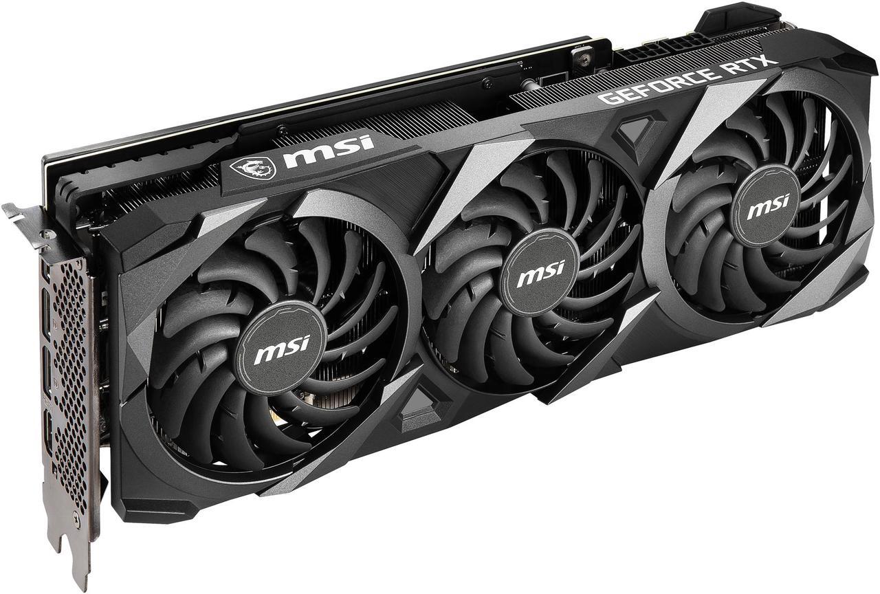 Alt view image 3 of 8 - MSI Ventus GeForce RTX 3080 10GB GDDR6X PCI Express 4.0 Video Card RTX 3080 VENTUS 3X 10G OC LHR