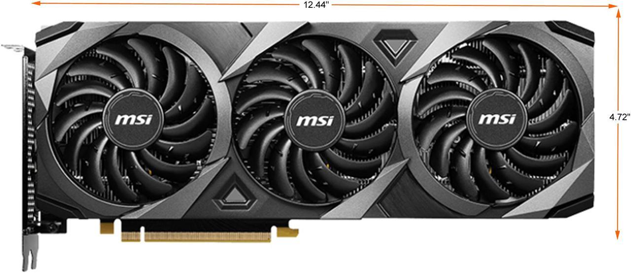 Alt view image 3 of 8 - MSI Ventus GeForce RTX 3060 Ti 8GB GDDR6 PCI Express 4.0 Video Card RTX 3060 Ti VENTUS 3X 8G OC LHR
