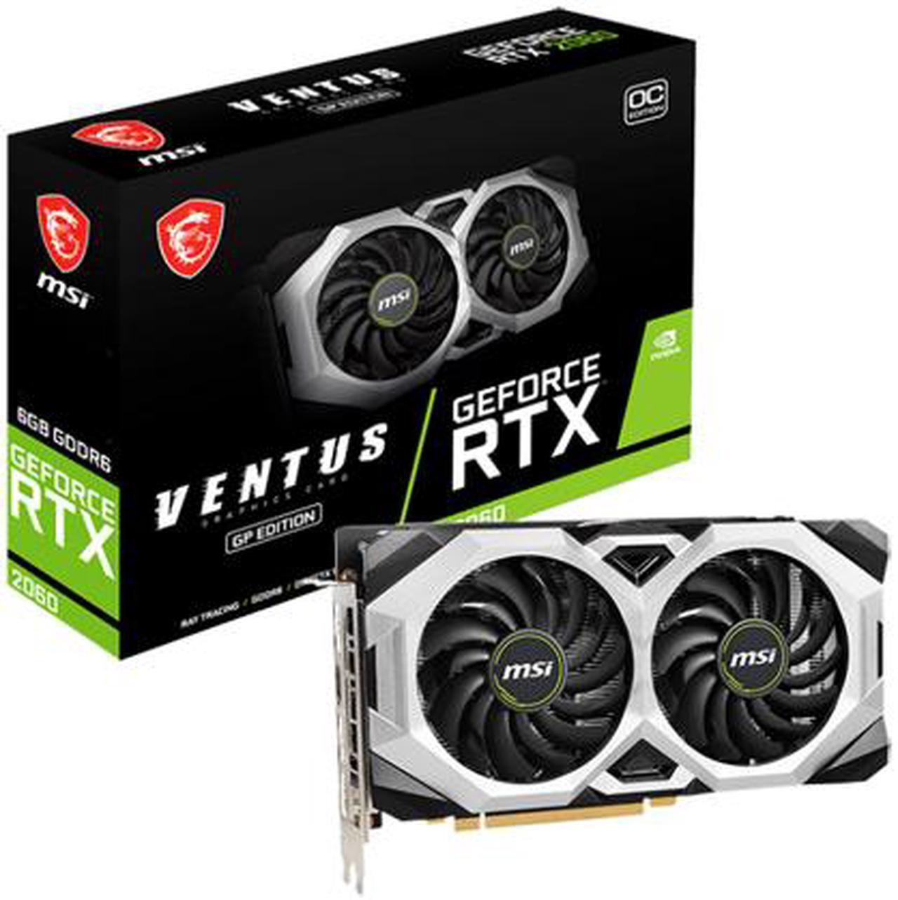 Alt view image 8 of 8 - MSI Ventus GeForce RTX 2060 6GB GDDR6 PCI Express 3.0 x16 ATX Video Card RTX 2060 VENTUS GP OC