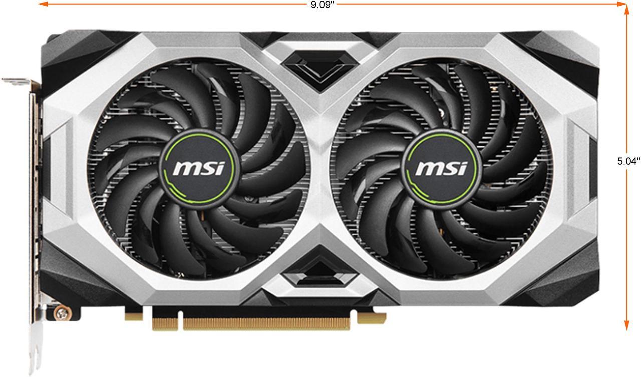 Alt view image 3 of 8 - MSI Ventus GeForce RTX 2060 6GB GDDR6 PCI Express 3.0 x16 ATX Video Card RTX 2060 VENTUS GP OC