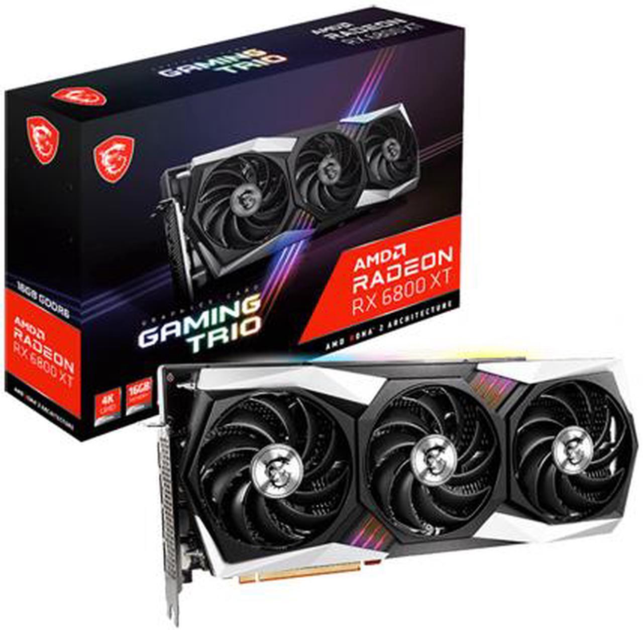 Alt view image 7 of 7 - MSI Gaming Radeon RX 6800 XT 16GB GDDR6 PCI Express 4.0 Graphics Card RX 6800 XT GAMING TRIO 16G