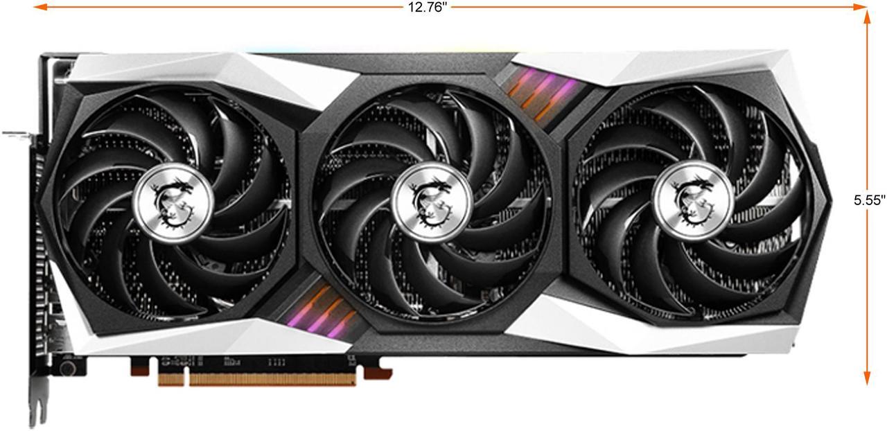 Alt view image 2 of 7 - MSI Gaming Radeon RX 6800 XT 16GB GDDR6 PCI Express 4.0 Graphics Card RX 6800 XT GAMING TRIO 16G