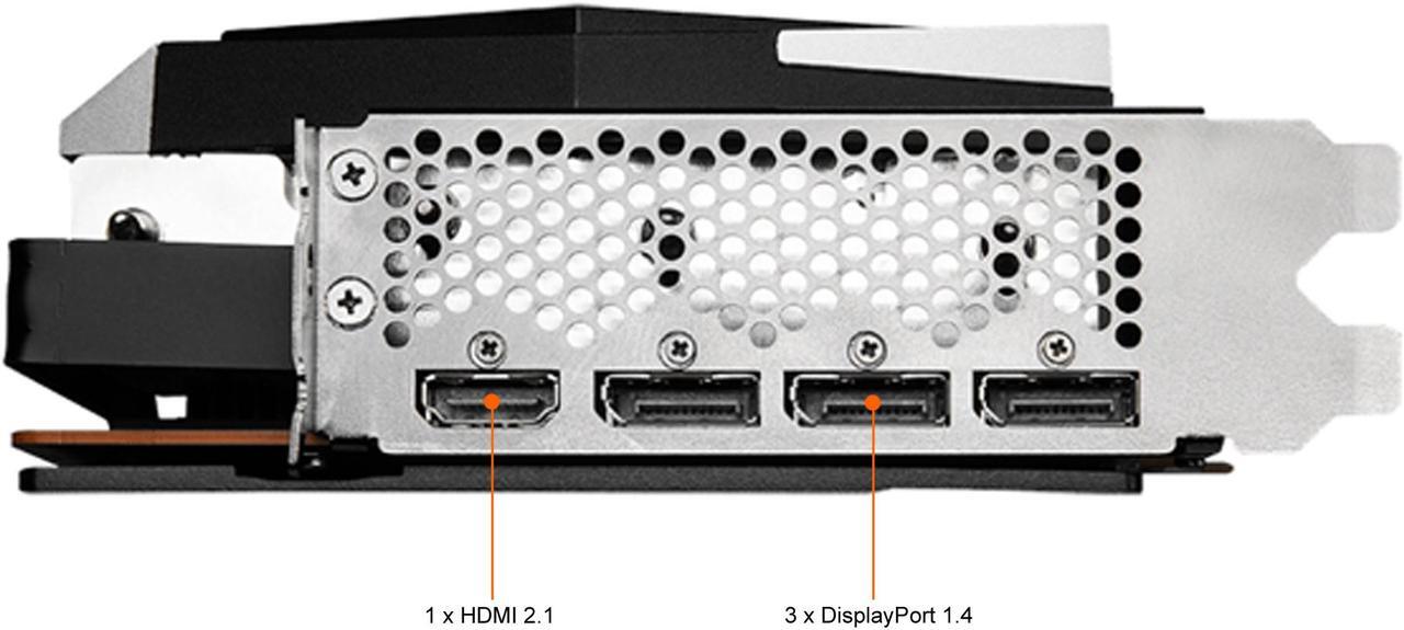 Alt view image 5 of 7 - MSI Gaming Radeon RX 6800 XT 16GB GDDR6 PCI Express 4.0 Graphics Card RX 6800 XT GAMING TRIO 16G