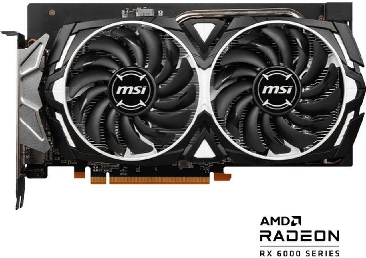 MSI ARMOR Radeon RX 6600 8GB GDDR6 PCI Express 4.0 ATX Video Card RX 6600 ARMOR 8G