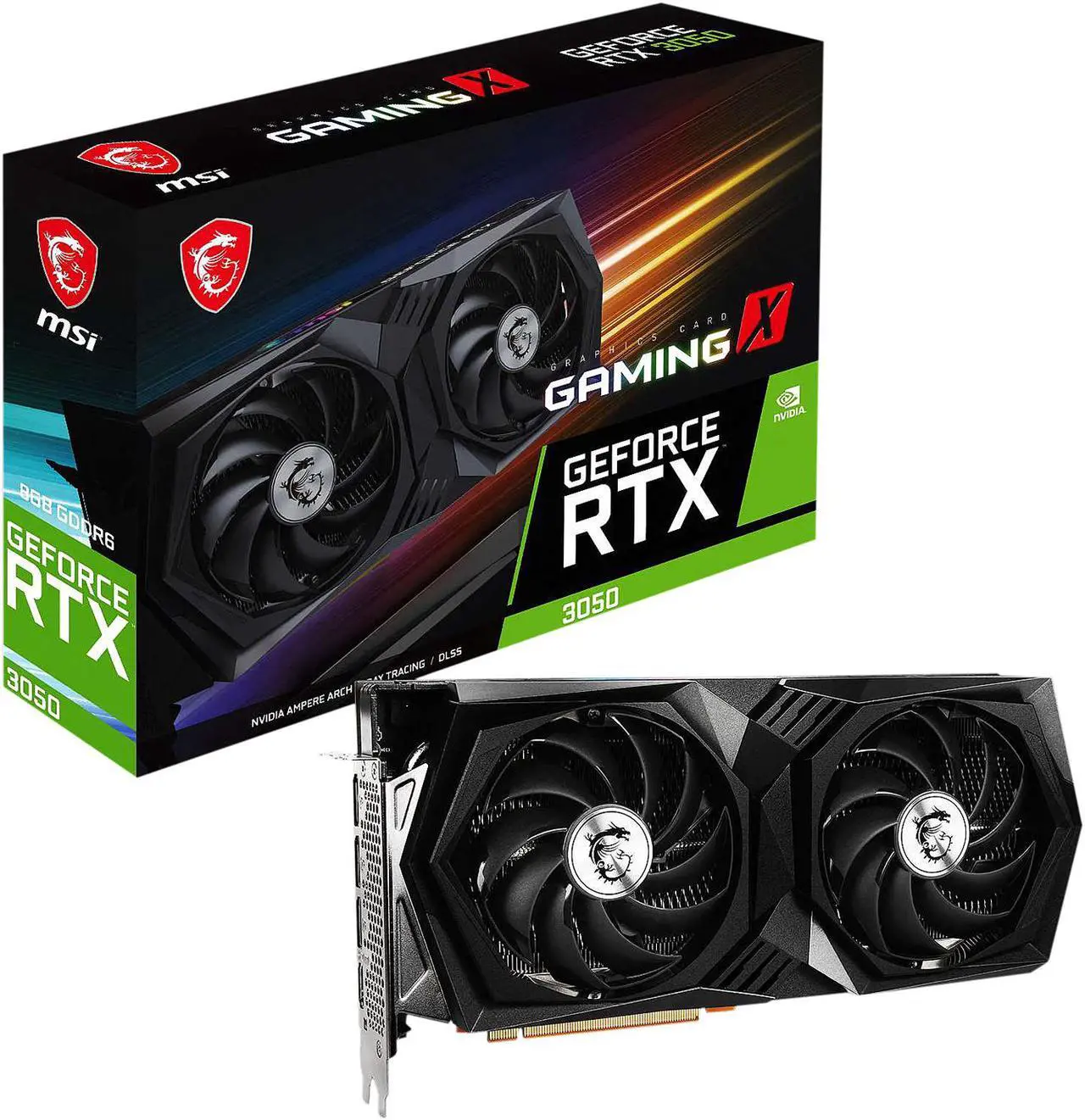 Alt view image 11 of 11 - MSI Gaming GeForce RTX 3050 8GB GDDR6 PCI Express 4.0 Graphics Card RTX 3050 Gaming X 8G