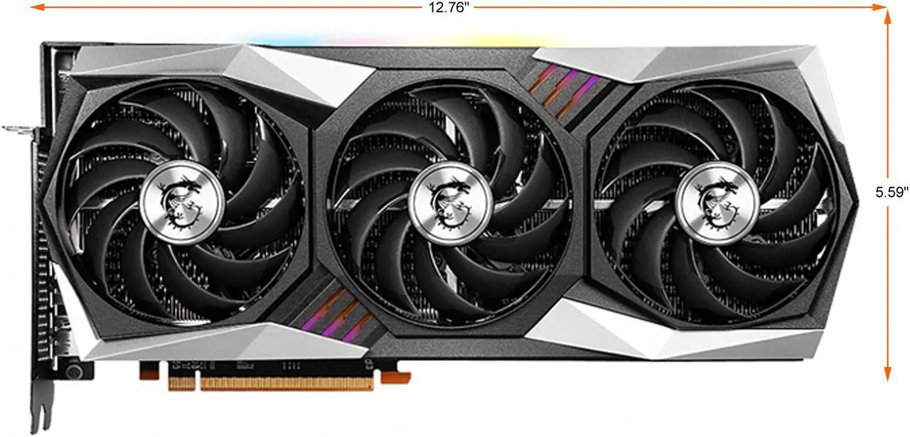 Alt view image 3 of 8 - MSI Gaming Radeon RX 6800 XT 16GB GDDR6 PCI Express 4.0 Graphics Card RX 6800 XT Gaming Z Trio 16G