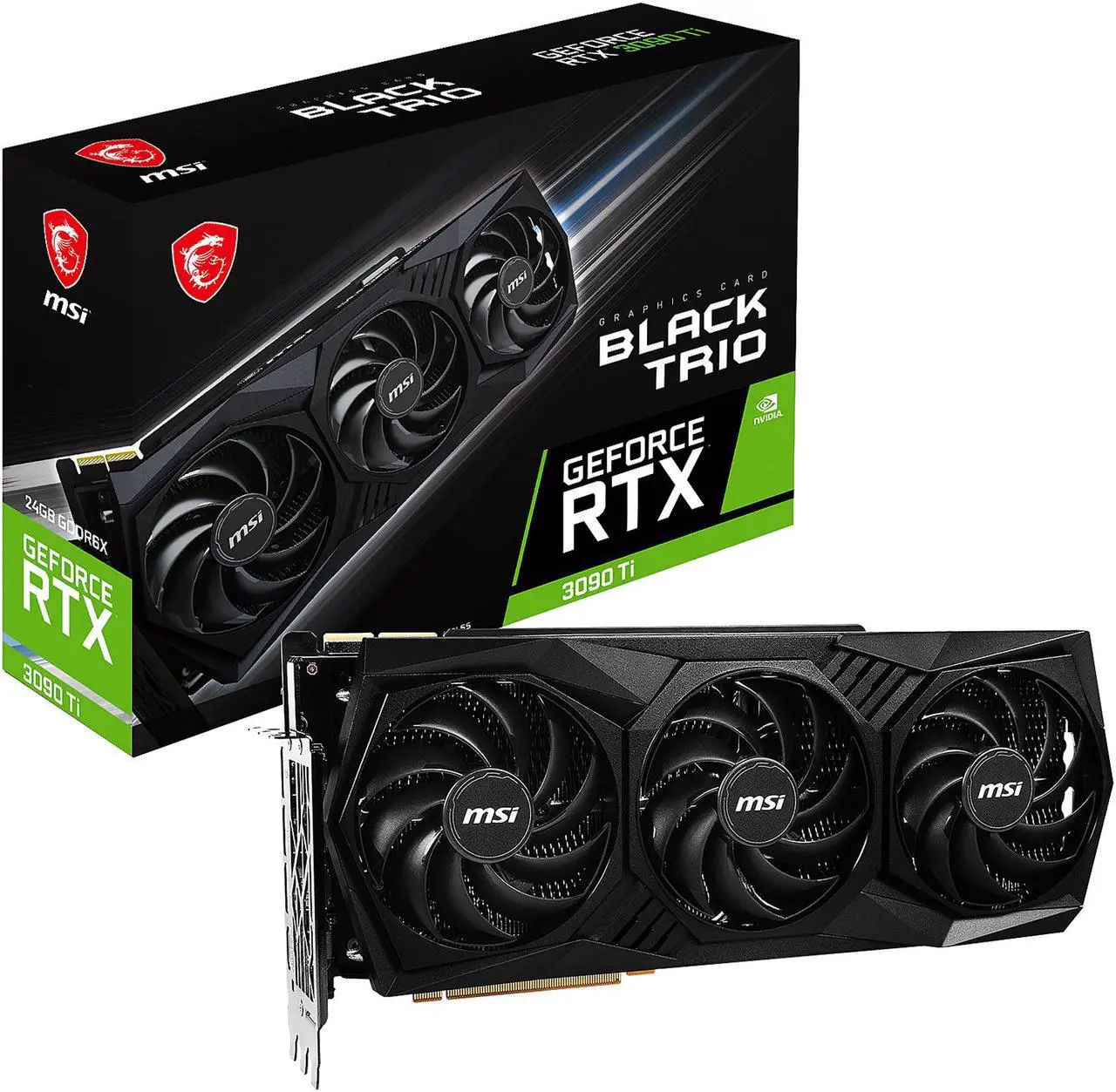 Alt view image 11 of 11 - MSI GeForce RTX 3090 Ti 24GB GDDR6X PCI Express 4.0 SLI Support ATX Graphics Card RTX 3090 TI BLACK TRIO 24G