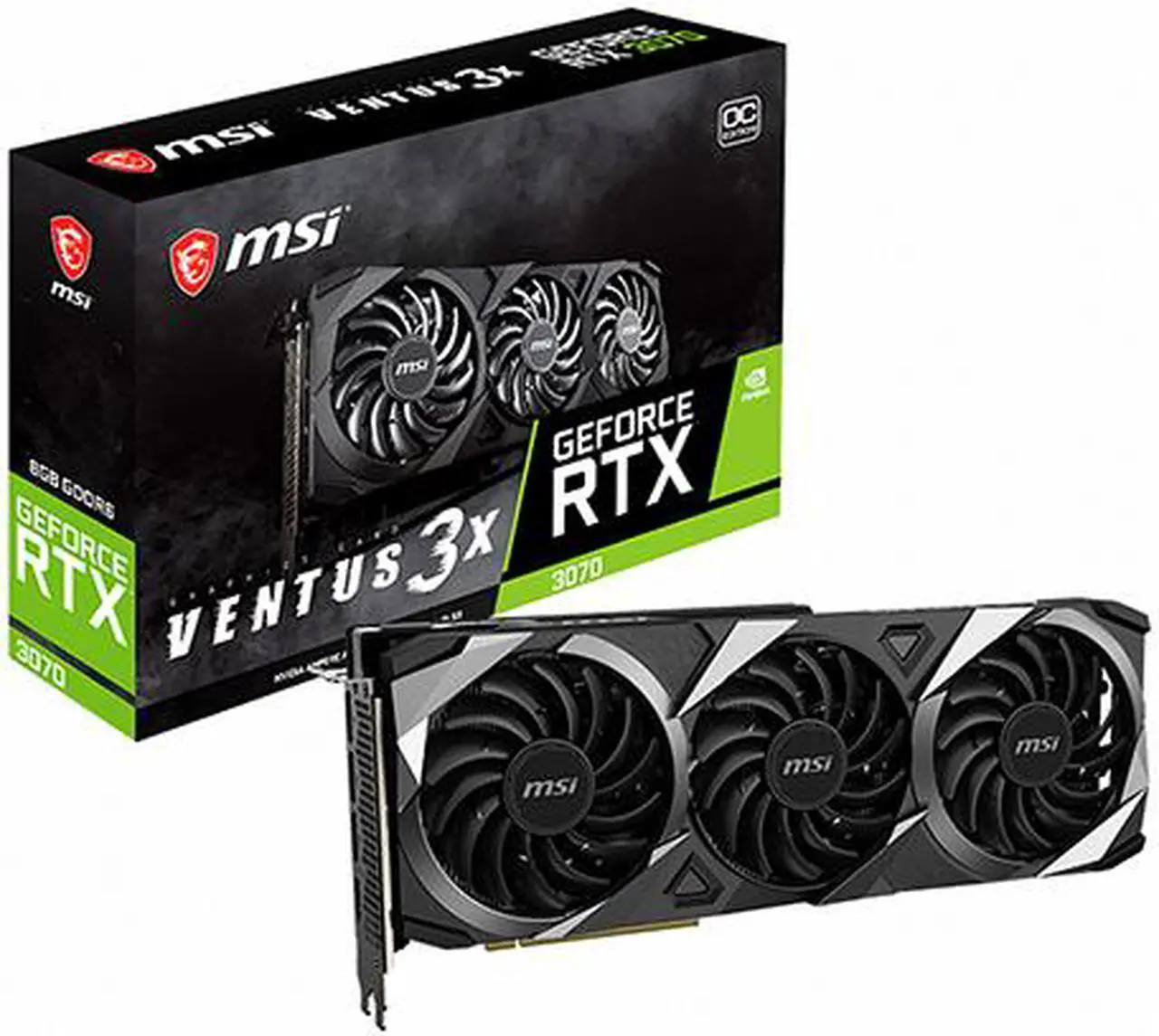 Alt view image 9 of 9 - MSI Ventus GeForce RTX 3070 8GB GDDR6 PCI Express 4.0 Graphics Card RTX 3070 VENTUS 3X PLUS 8G OC LHR