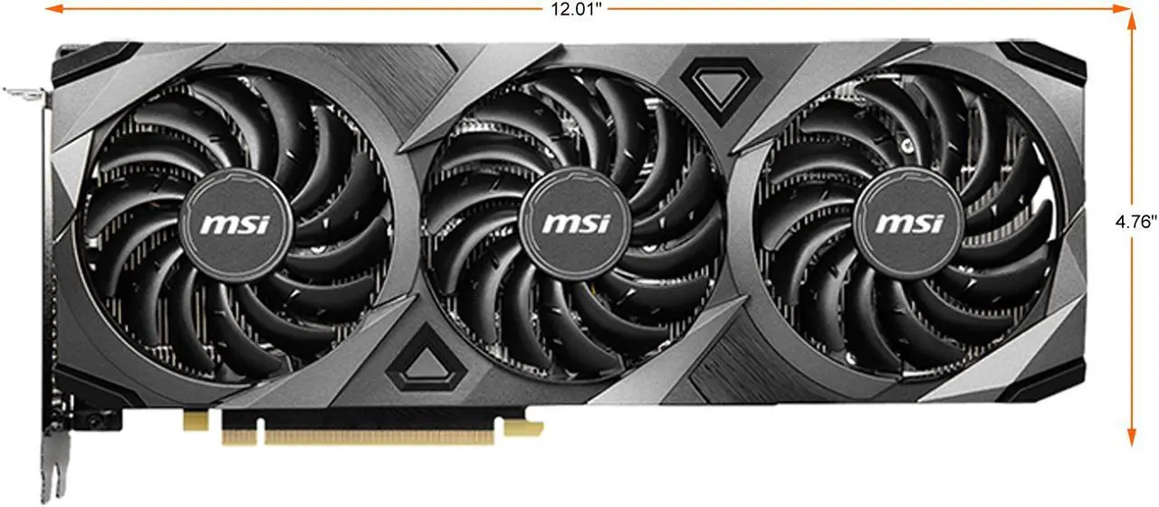 Alt view image 2 of 9 - MSI Ventus GeForce RTX 3070 8GB GDDR6 PCI Express 4.0 Graphics Card RTX 3070 VENTUS 3X PLUS 8G OC LHR