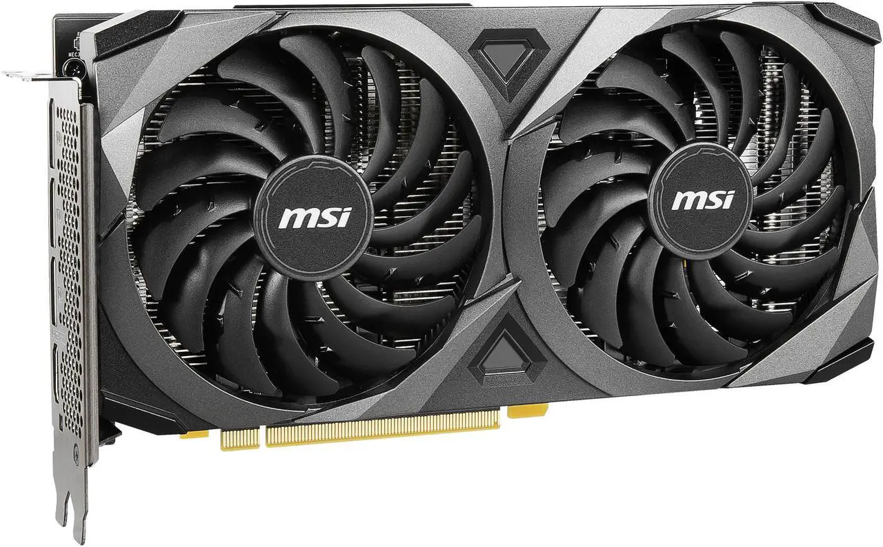 Alt view image 3 of 12 - MSI Ventus GeForce RTX 3060 Ti 8GB GDDR6 PCI Express 4.0 Graphics Card RTX 3060 Ti VENTUS 2X 8G OCV1 LHR
