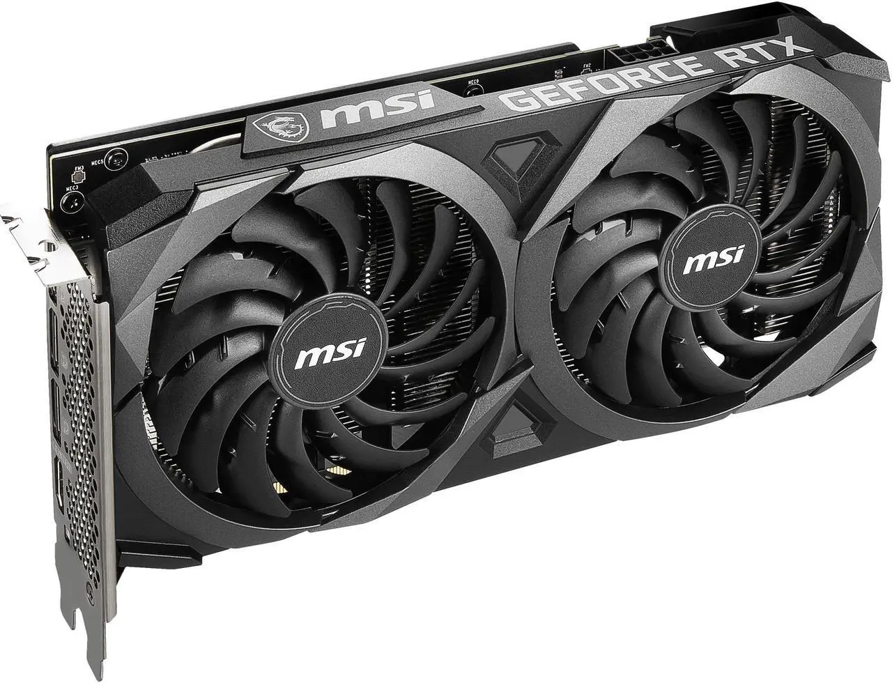 Alt view image 4 of 12 - MSI Ventus GeForce RTX 3060 Ti 8GB GDDR6 PCI Express 4.0 Graphics Card RTX 3060 Ti VENTUS 2X 8G OCV1 LHR