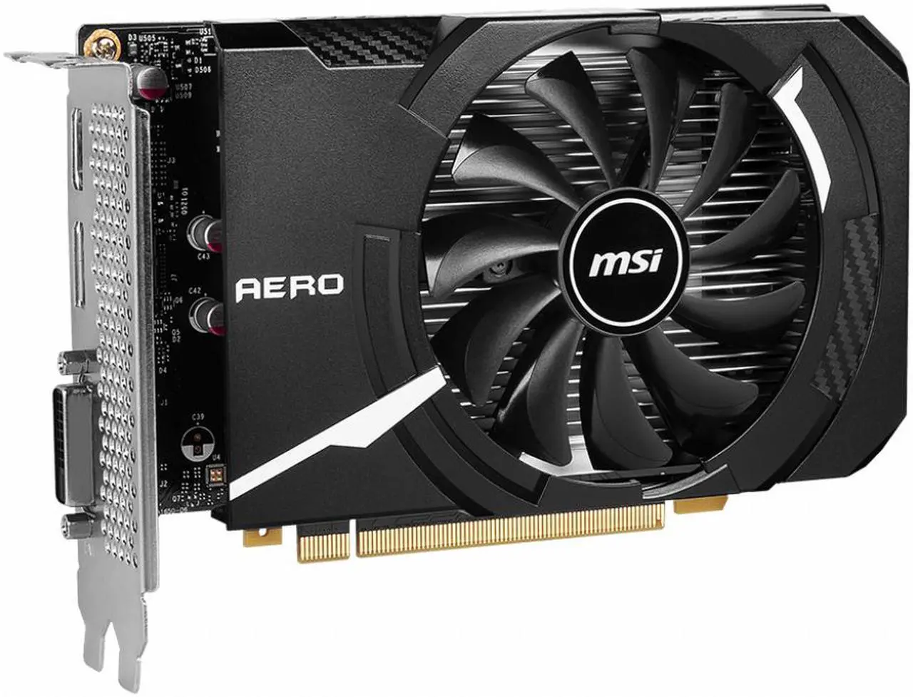 Alt view image 2 of 5 - MSI AERO GeForce GTX 1630 4GB GDDR6 PCI Express 3.0 SLI Support ITX Graphics Card GTX 1630 AERO ITX 4G OC