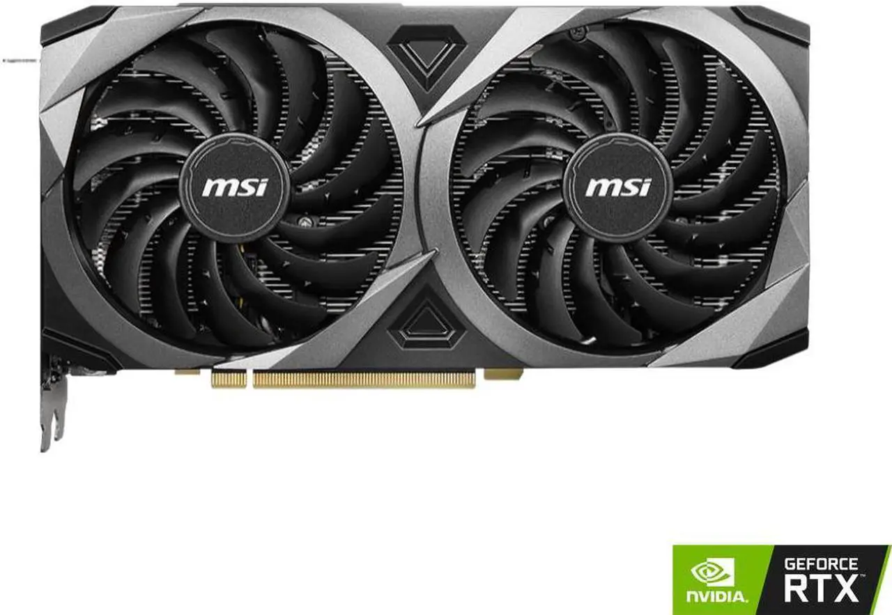 Alt view image 2 of 6 - MSI Ventus GeForce RTX 3060 Ti 8GB GDDR6X PCI Express 4.0 Graphics Card RTX 3060 TI VENTUS 2X 8GD6X OC