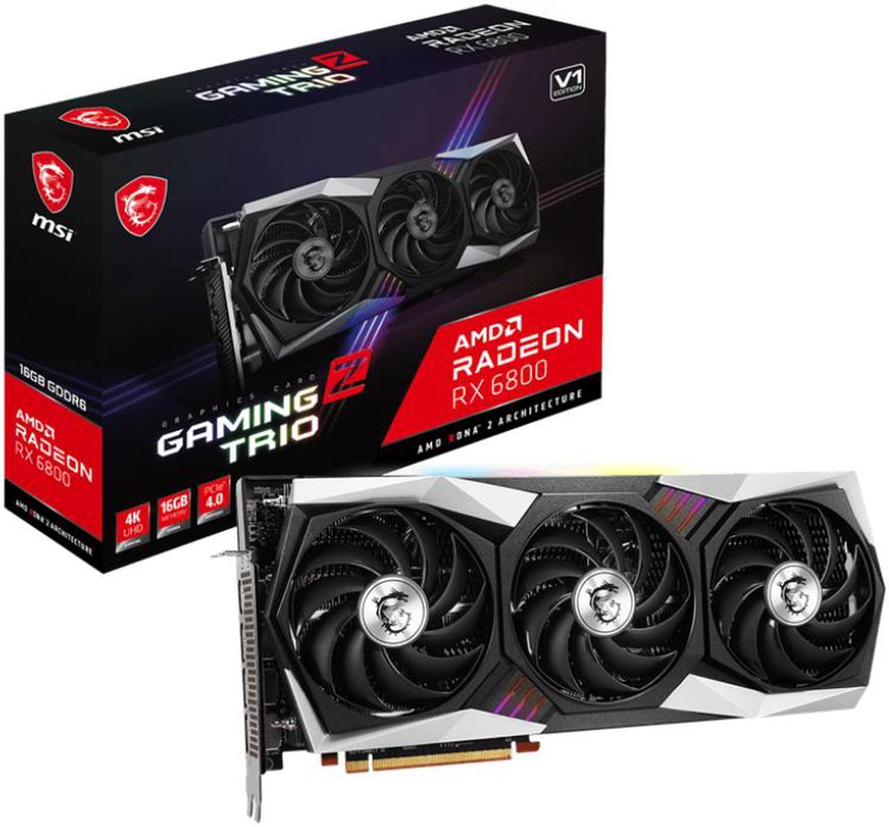 Alt view image 7 of 7 - MSI Gaming Radeon RX 6800 16GB GDDR6 PCI Express 4.0 ATX Graphics Card RX 6800 GAMING Z TRIO V1