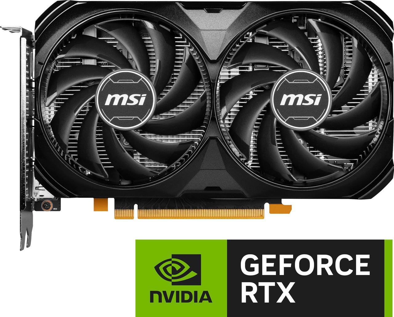 Alt view image 2 of 10 - MSI Ventus GeForce RTX 4060 8GB GDDR6 PCI Express 4.0 x8 ATX Video Card RTX 4060 VENTUS 2X BLACK 8G