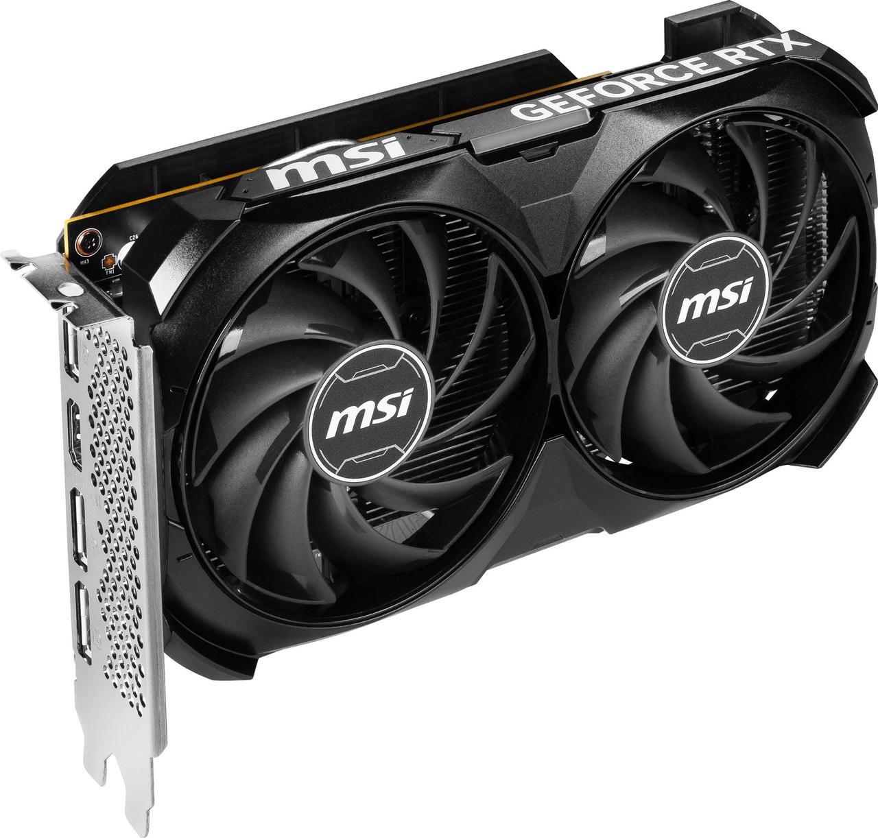 Alt view image 6 of 10 - MSI Ventus GeForce RTX 4060 8GB GDDR6 PCI Express 4.0 x8 ATX Video Card RTX 4060 VENTUS 2X BLACK 8G