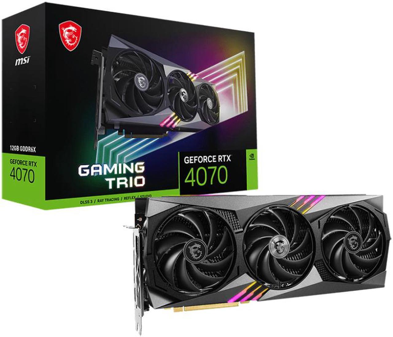 Alt view image 7 of 7 - MSI Gaming GeForce RTX 4070 12GB GDDR6X PCI Express 4.0 ATX Graphics Card RTX 4070 GAMING TRIO 12G