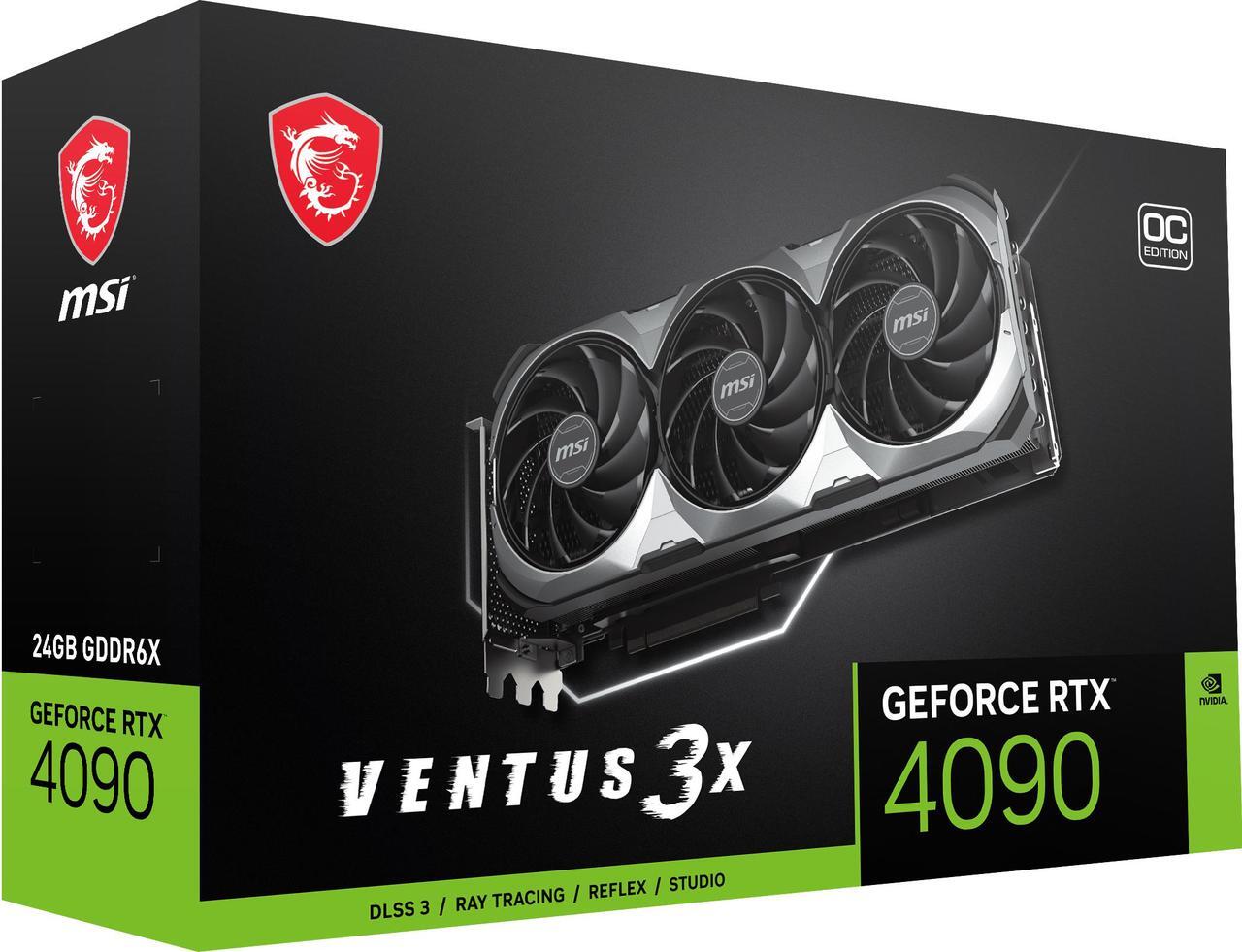 Alt view image 11 of 12 - MSI Ventus GeForce RTX 4090 24GB GDDR6X PCI Express 4.0 Video Card RTX 4090 VENTUS 3X E 24G OC