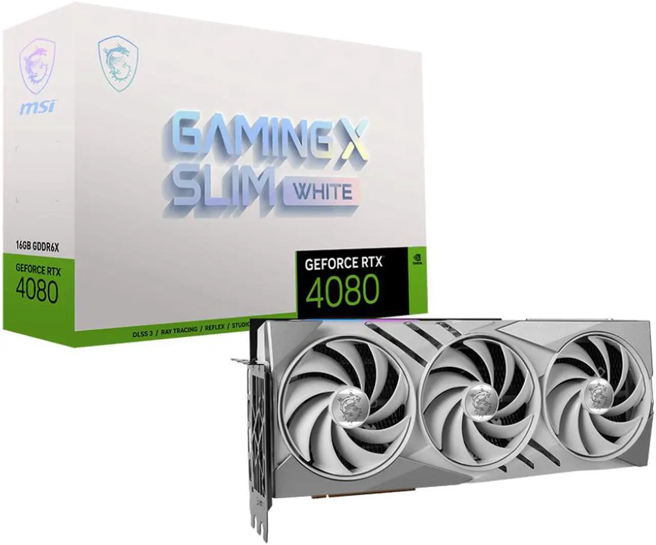 Alt view image 8 of 8 - MSI Gaming GeForce RTX 4080 16GB GDDR6X PCI Express 4.0 ATX Graphics Card RTX 4080 16GB GAMING X SLIM WHITE