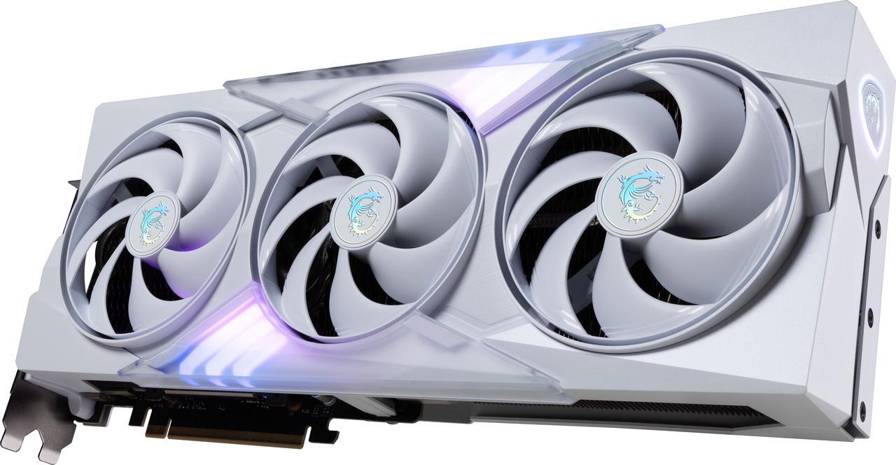 Alt view image 4 of 13 - MSI Gaming GeForce RTX 5080 16GB GDDR7 PCI Express 5.0 Graphics Card RTX 5080 16G GAMING TRIO OC WHITE