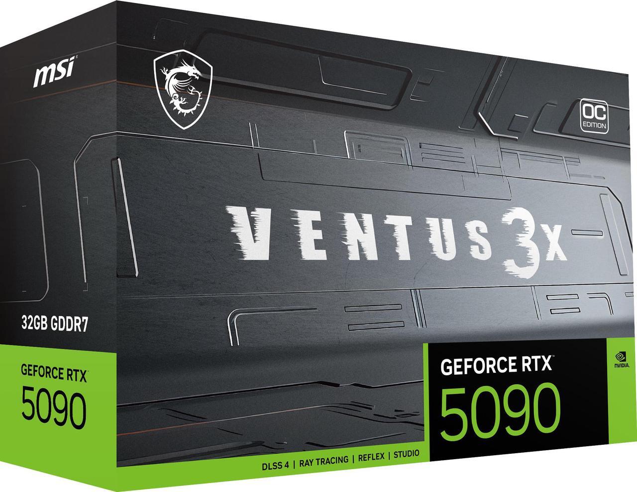 Alt view image 10 of 11 - MSI Ventus GeForce RTX 5090 32GB GDDR7 PCI Express 5.0 Graphics Card RTX 5090 32G VENTUS 3X OC