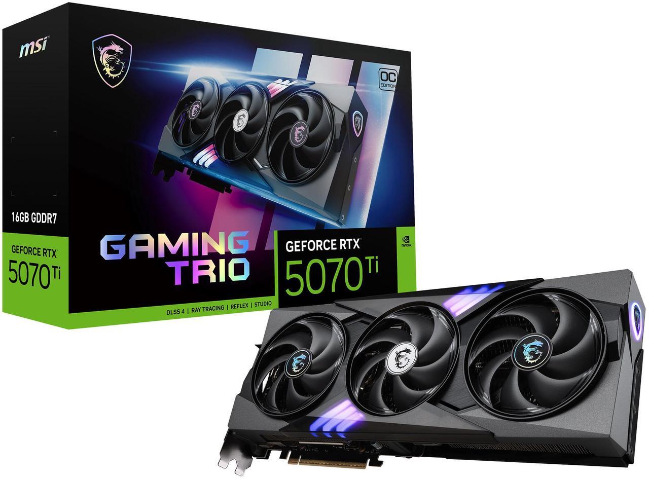 Alt view image 13 of 13 - MSI Gaming GeForce RTX 5070 Ti 16GB GDDR7 PCI Express 5.0 Graphics Card RTX 5070 Ti 16G GAMING TRIO OC
