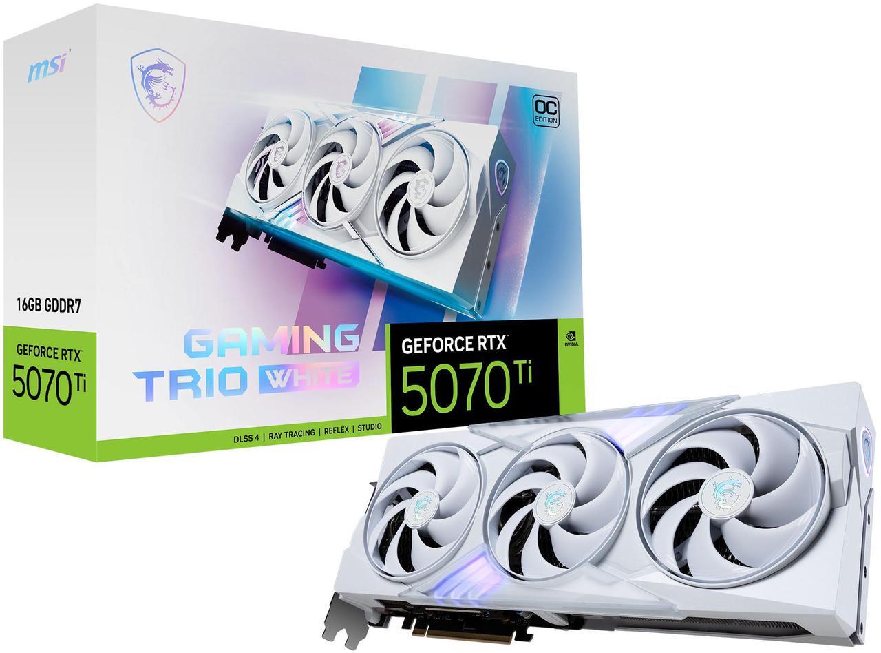 Alt view image 13 of 13 - MSI Gaming GeForce RTX 5070 Ti 16GB GDDR7 PCI Express 5.0 Graphics Card RTX 5070 Ti 16G GAMING TRIO OC WHITE