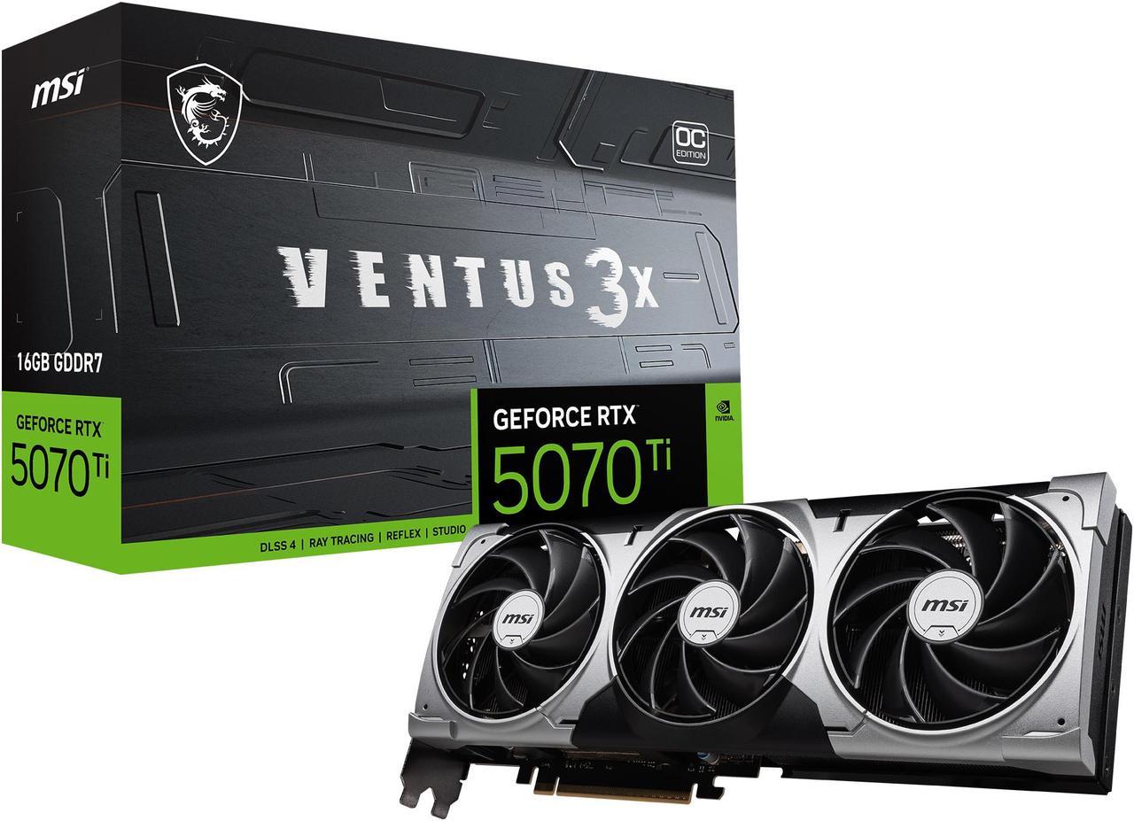 Alt view image 11 of 11 - MSI Ventus GeForce RTX 5070 Ti 16GB GDDR7 PCI Express 5.0 Graphics Card RTX 5070 TI 16G VENTUS 3X OC