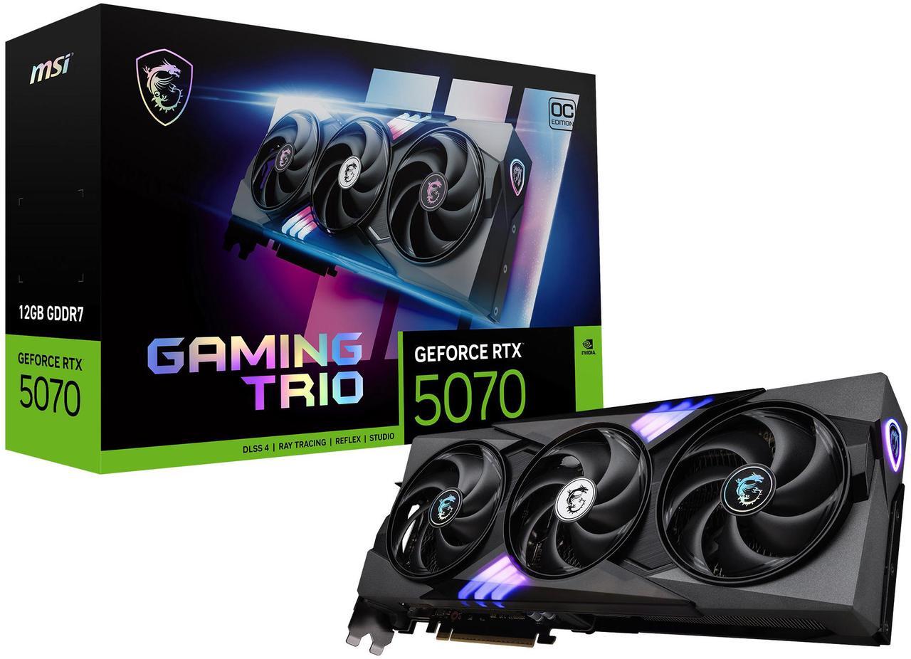Alt view image 13 of 13 - MSI Gaming GeForce RTX 5070 12GB GDDR7 PCI Express 5.0 Graphics Card RTX 5070 12G GAMING TRIO OC