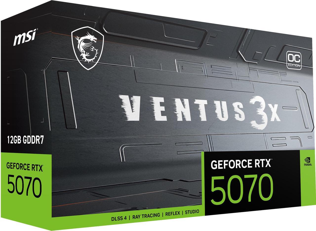 Alt view image 11 of 12 - MSI Ventus GeForce RTX 5070 12GB GDDR7 PCI Express 5.0 Graphics Card RTX 5070 12G VENTUS 3X OC