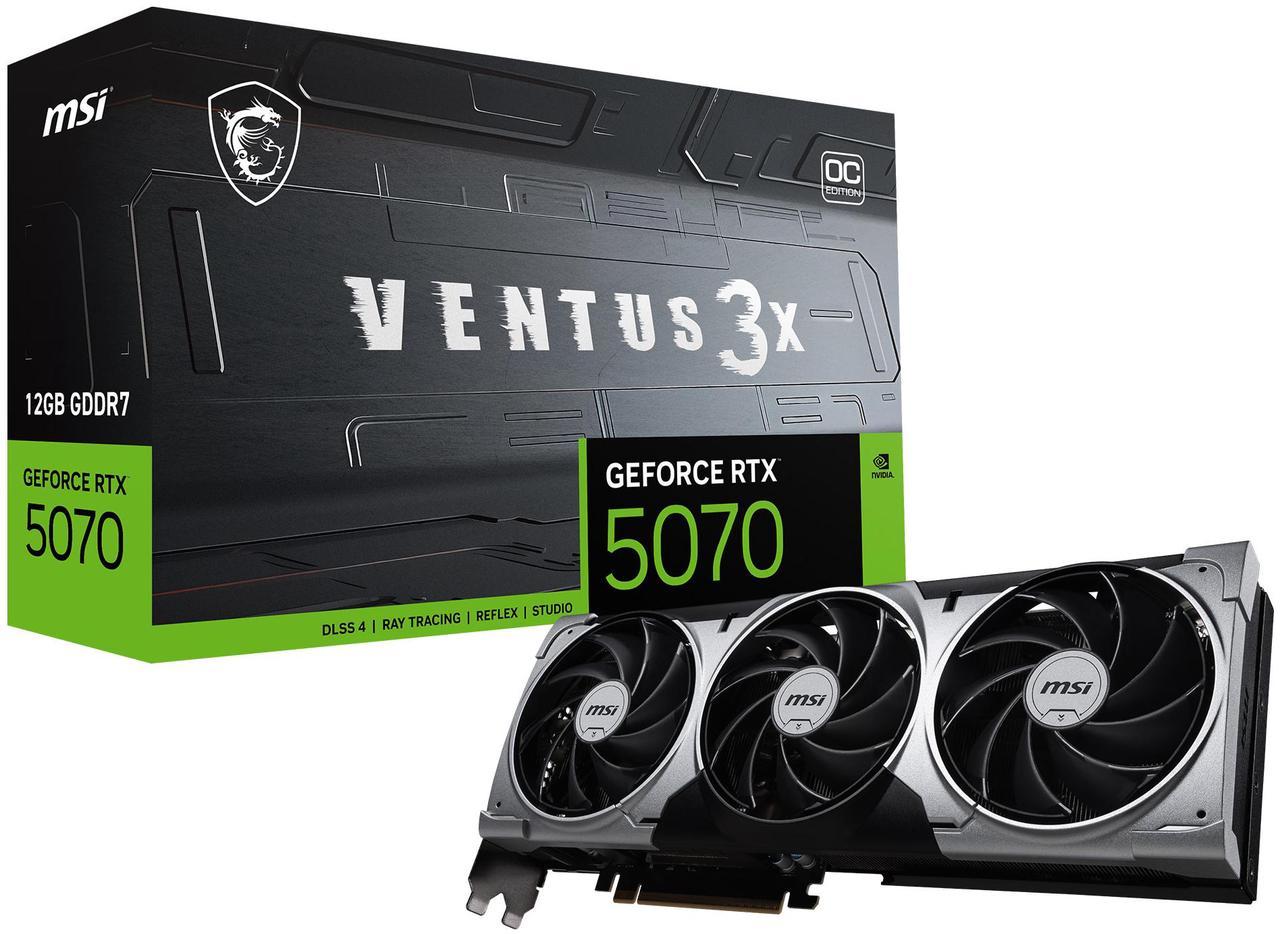 Alt view image 12 of 12 - MSI Ventus GeForce RTX 5070 12GB GDDR7 PCI Express 5.0 Graphics Card RTX 5070 12G VENTUS 3X OC