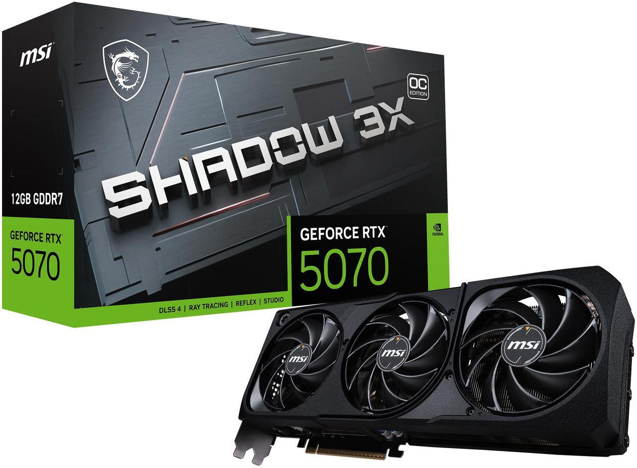 Alt view image 11 of 11 - MSI SHADOW GeForce RTX 5070 12GB GDDR7 PCI Express 5.0 Graphics Card RTX 5070 12G SHADOW 3X OC