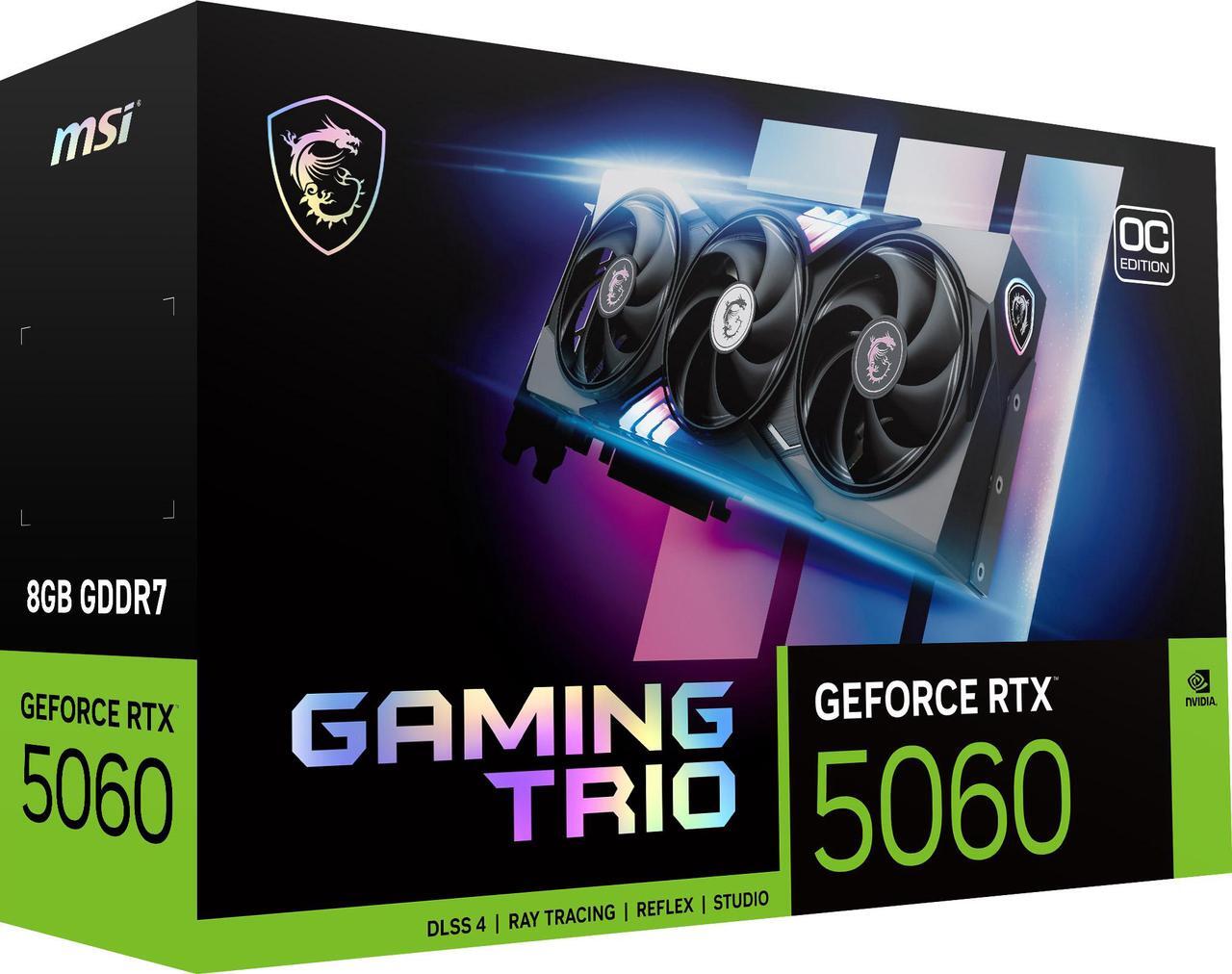 Alt view image 11 of 12 - MSI Gaming GeForce RTX 5060 8GB GDDR7 PCI Express 5.0 x 16 (use x8) Graphics Card RTX 5060 8G GAMING TRIO OC