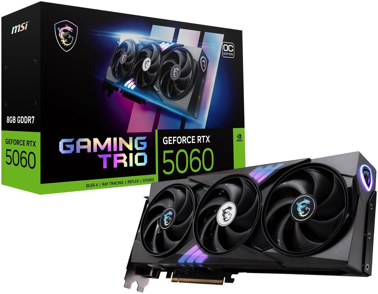 Alt view image 12 of 12 - MSI Gaming GeForce RTX 5060 8GB GDDR7 PCI Express 5.0 x 16 (use x8) Graphics Card RTX 5060 8G GAMING TRIO OC