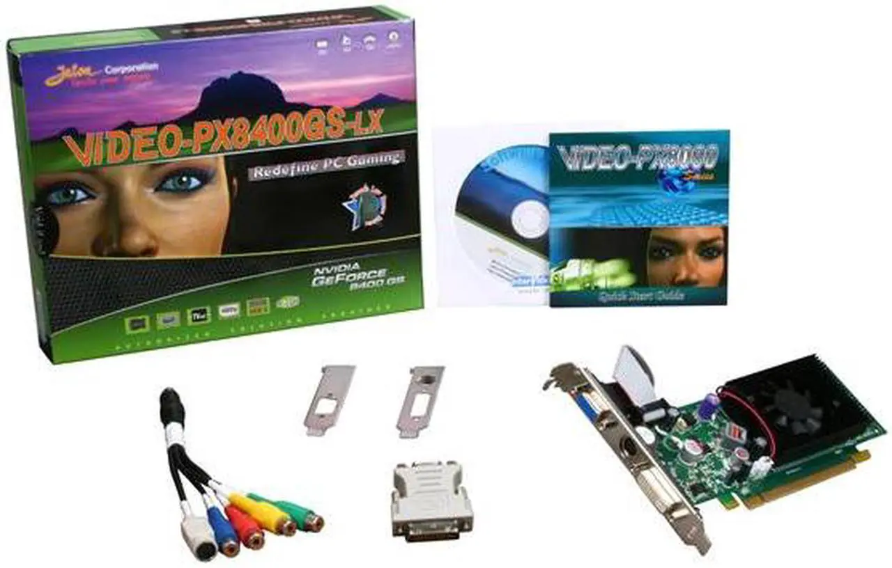 Alt view image 5 of 5 - JATON GeForce 8400 GS 256MB DDR2 PCI Express x16 Low Profile Ready Graphics Card Video-PX8400GS_LX